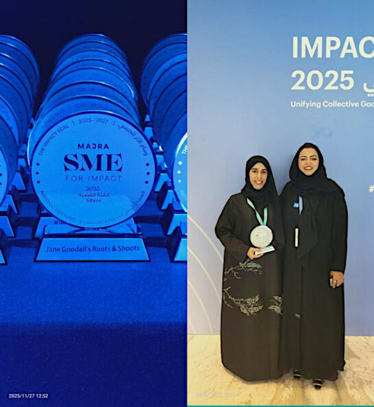 Receiving the Impact Seal Award