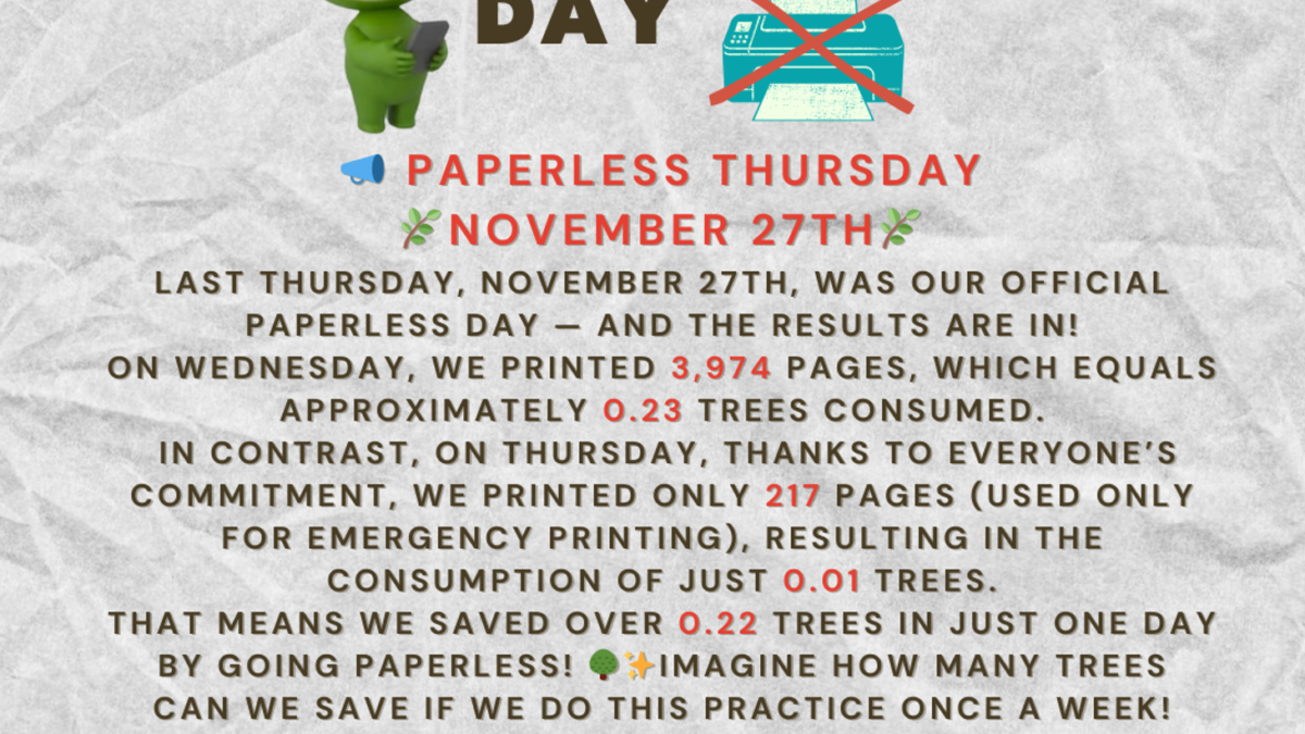 Paperless Thursday-ASCS NAS Did It!